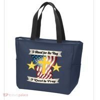 I Stand For The Flag I kneel To Pray America Tote Bag thumb 3