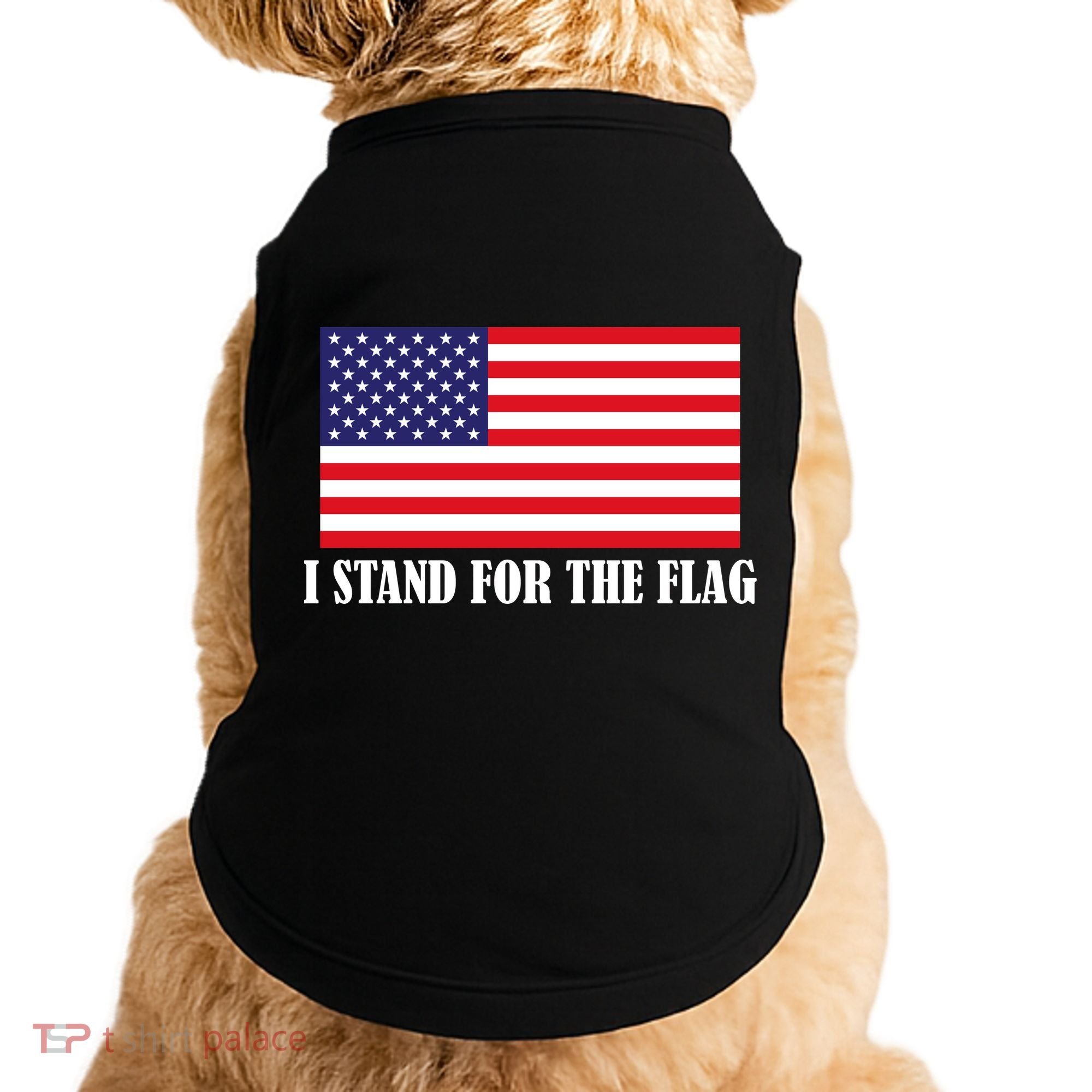 I Stand For The Flag USA National Anthem Doggie Tank