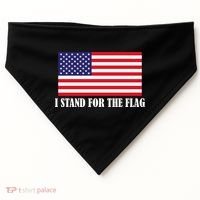 I Stand For The Flag USA National Anthem USA-Made Doggie Bandana thumb 0