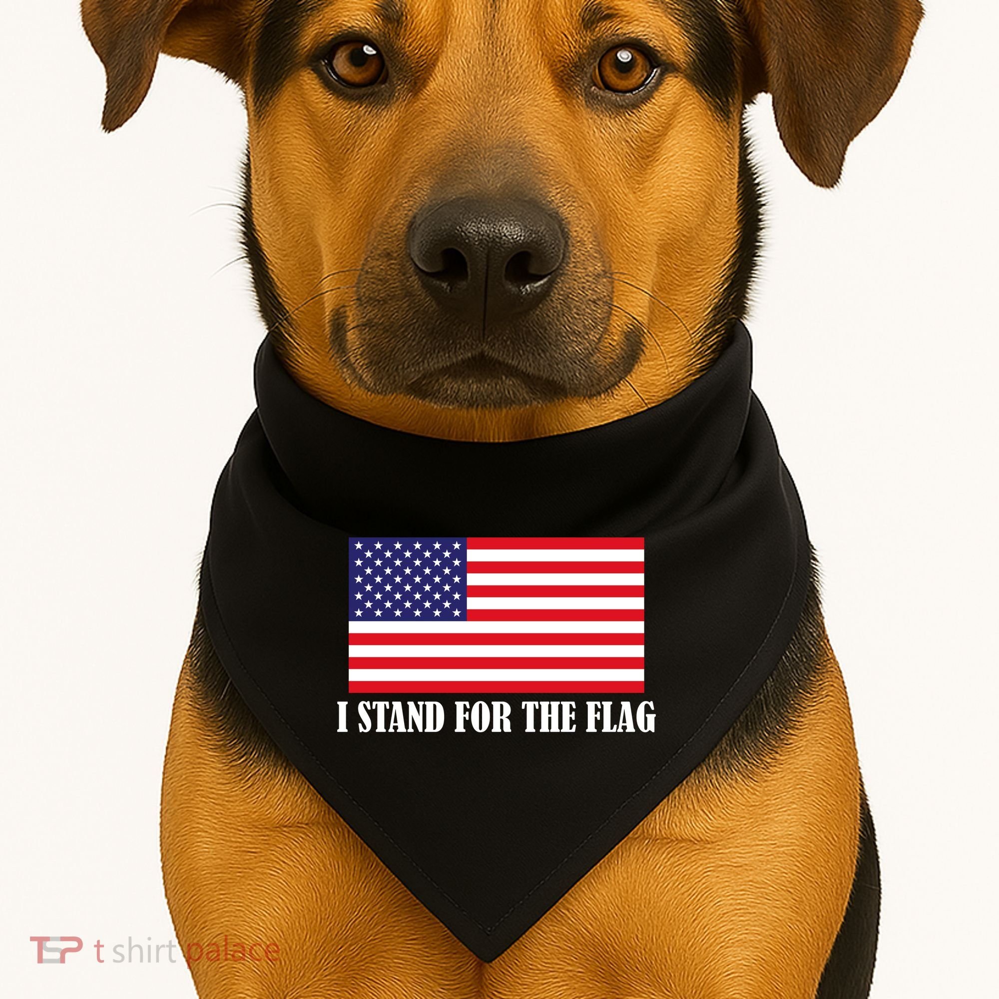 I Stand For The Flag USA National Anthem USA-Made Doggie Bandana