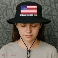 I Stand For The Flag USA National Anthem Bucket Hat thumb 3