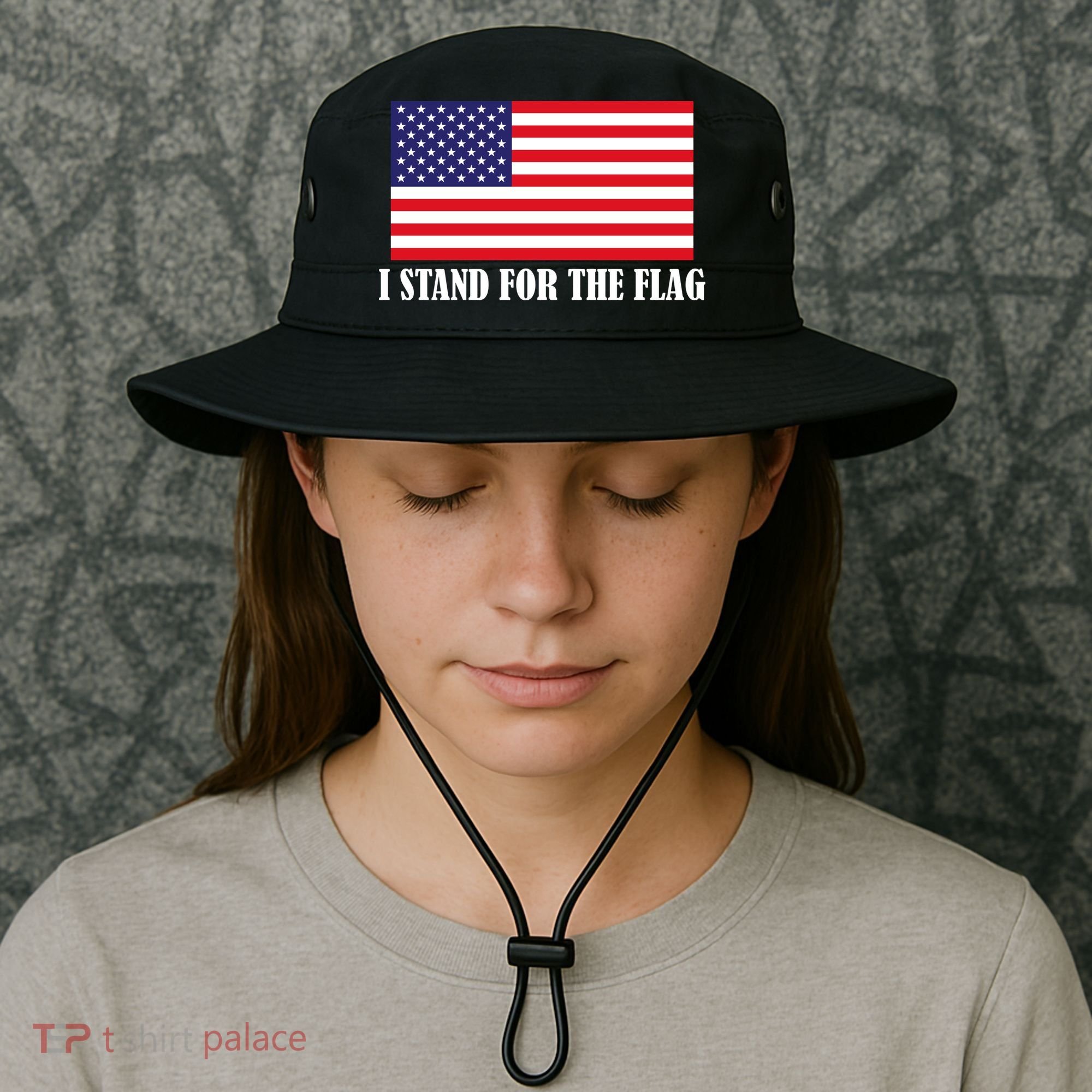 I Stand For The Flag USA National Anthem Bucket Hat