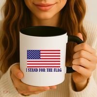 I Stand For The Flag USA National Anthem Coffee Mug thumb 3