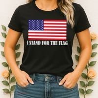 I Stand For The Flag USA National Anthem Women's T-Shirt thumb 2