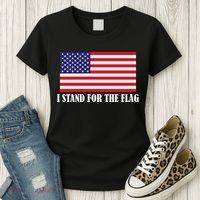 I Stand For The Flag USA National Anthem Women's T-Shirt thumb 3