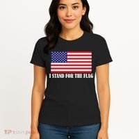 I Stand For The Flag USA National Anthem Women's T-Shirt thumb 4
