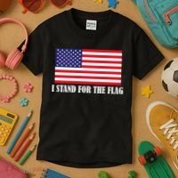 I Stand For The Flag USA National Anthem Kids T-Shirt thumb 3