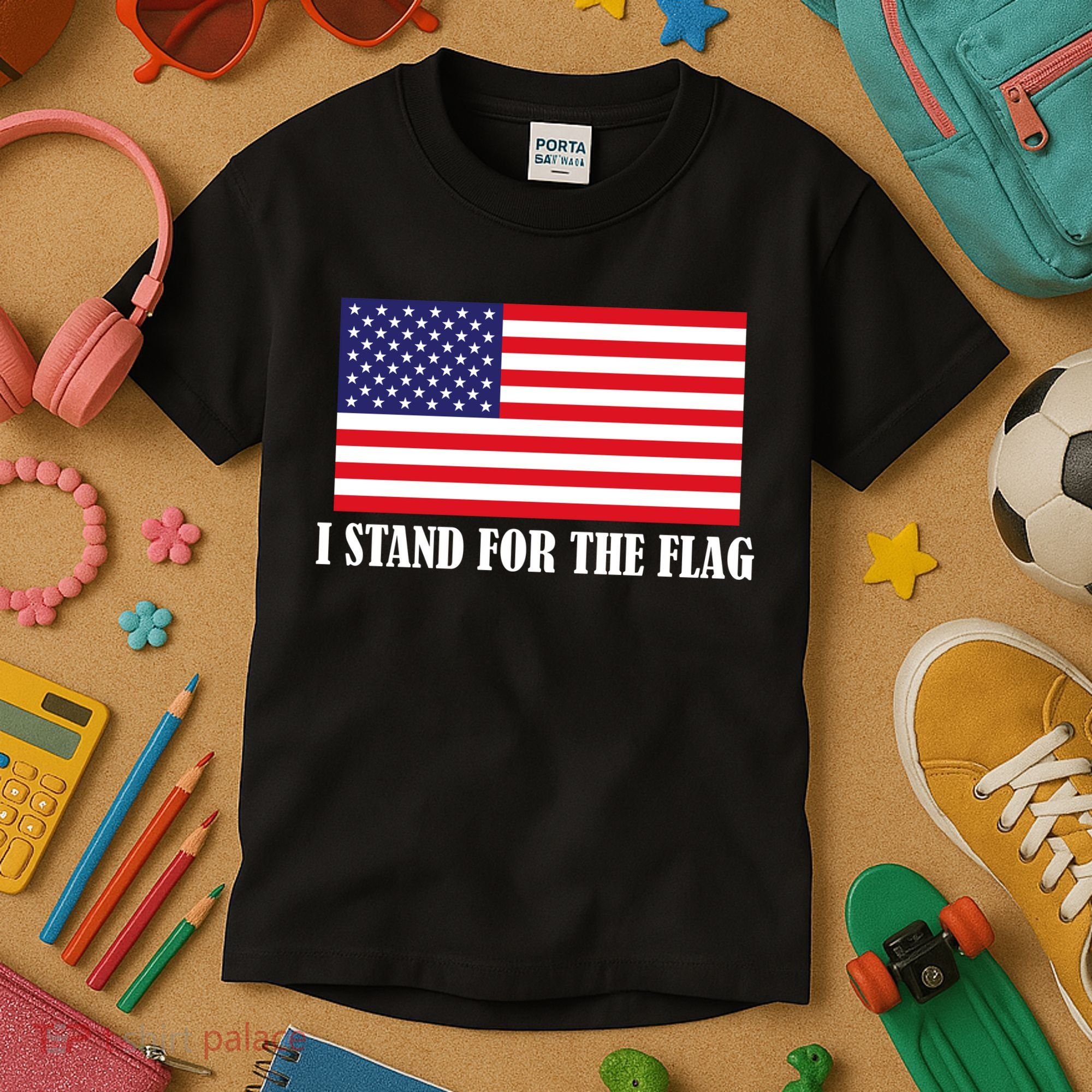 I Stand For The Flag USA National Anthem Kids T-Shirt