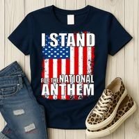 I Stand For The National Anthem Women's T-Shirt thumb 3