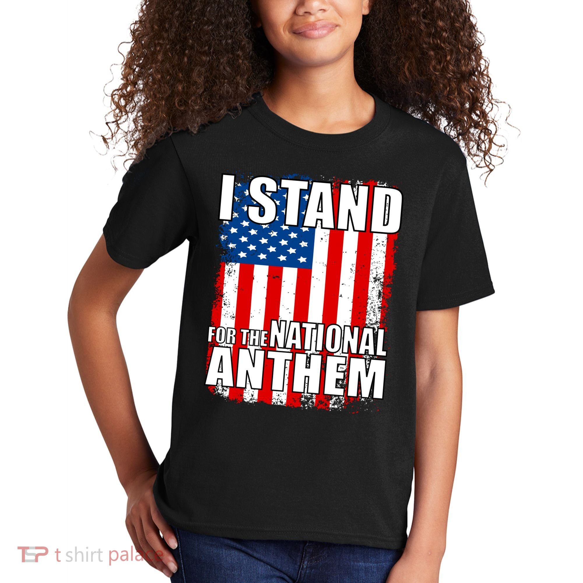 I Stand For The National Anthem Kids T-Shirt