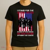 I Stand For The National Anthem Defending This Country T-Shirt thumb 3
