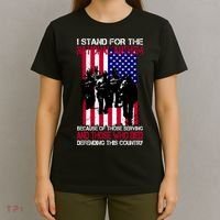 I Stand For The National Anthem Defending This Country T-Shirt thumb 4