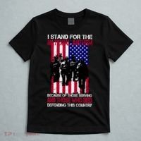 I Stand For The National Anthem Defending This Country T-Shirt thumb 5