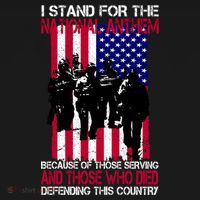 I Stand For The National Anthem Defending This Country T-Shirt thumb 7