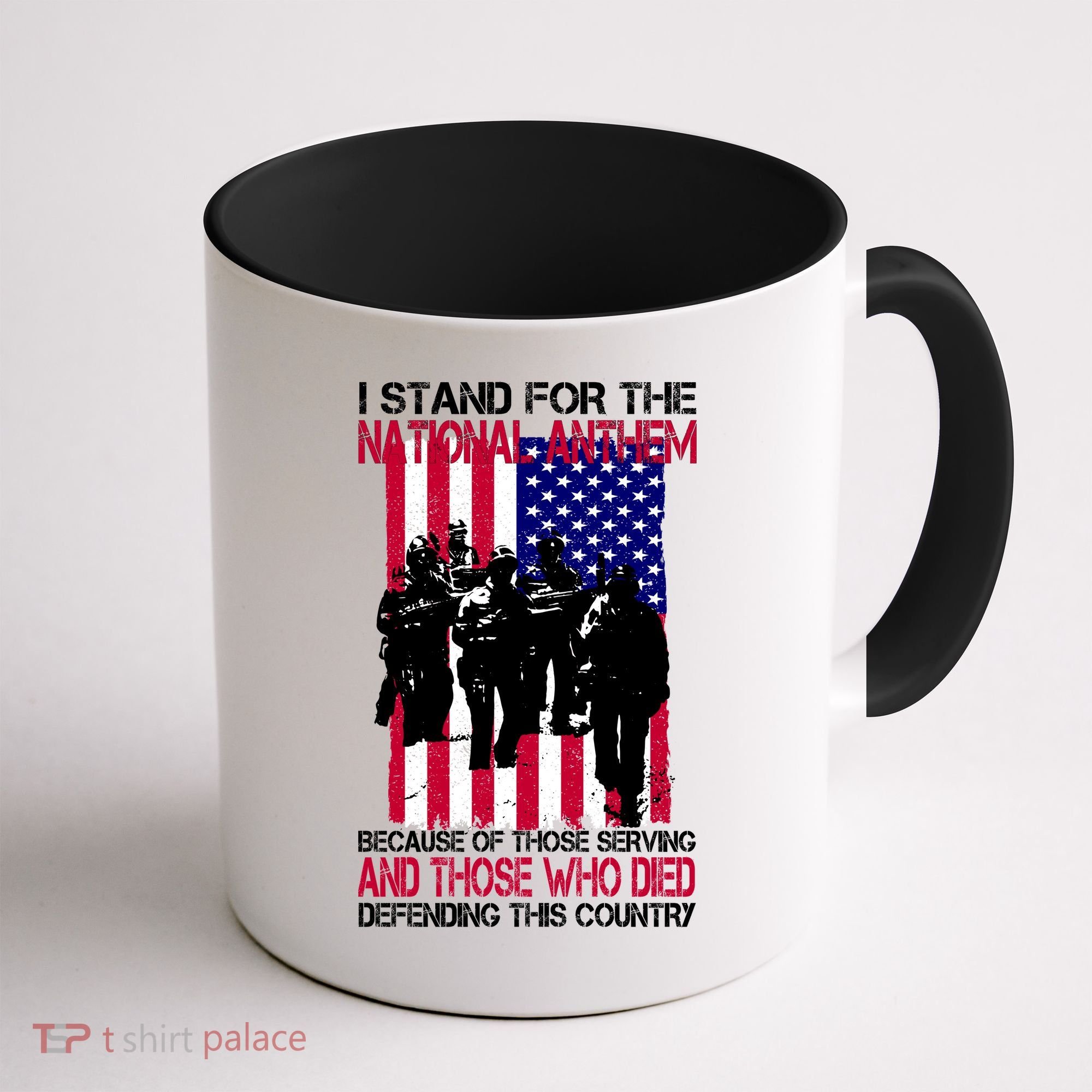 I Stand For The National Anthem Defending This Country Coffee Mug