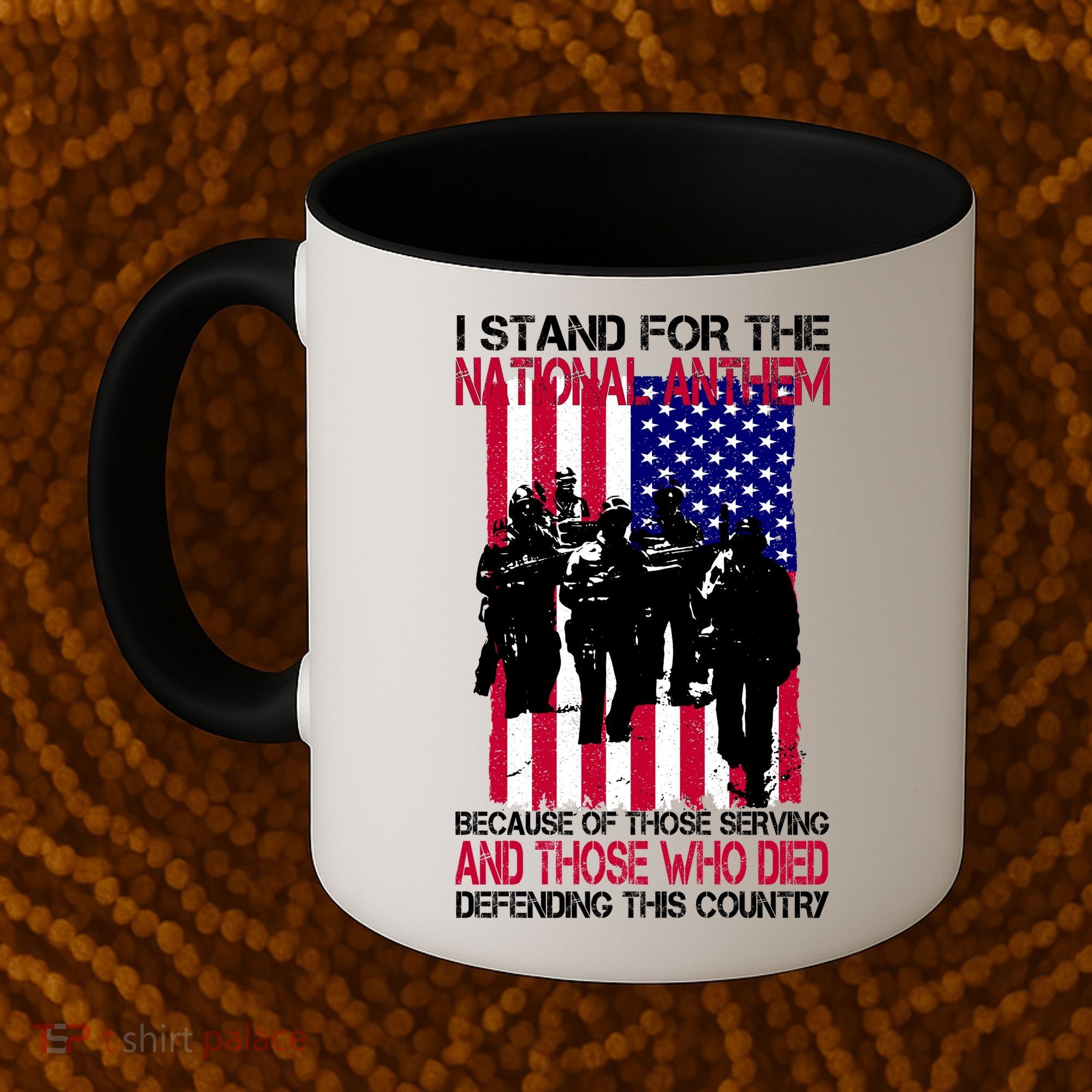 I Stand For The National Anthem Defending This Country Coffee Mug
