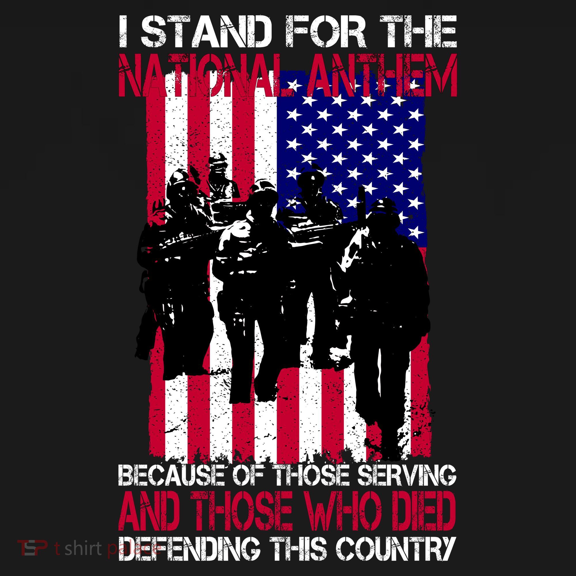 I Stand For The National Anthem Defending This Country Polo