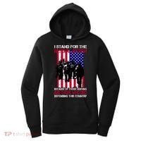 I Stand For The National Anthem Defending This Country Women's Hoodie thumb 0