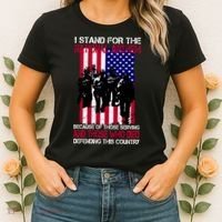 I Stand For The National Anthem Defending This Country Women's T-Shirt thumb 2