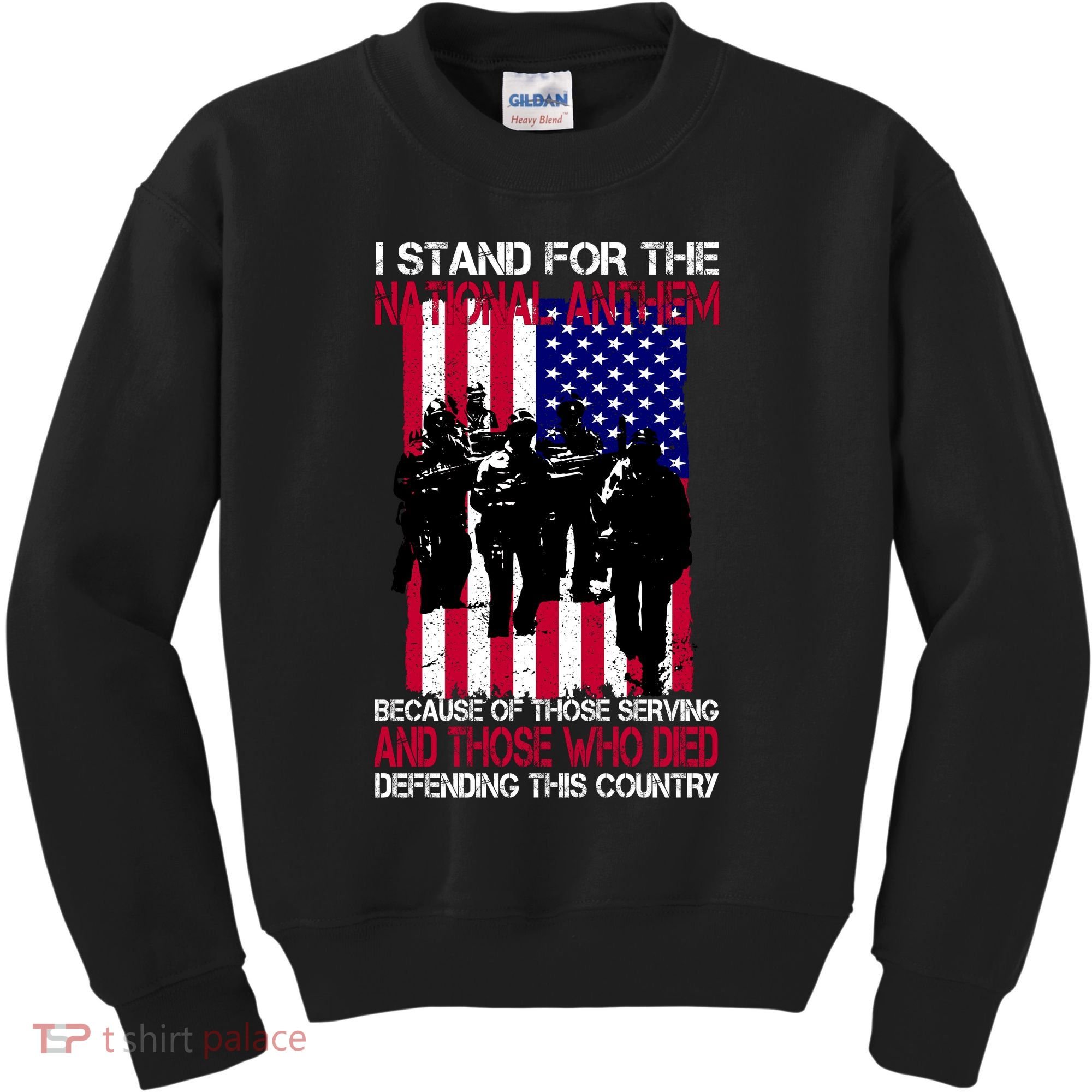 I Stand For The National Anthem Defending This Country Kids Sweatshirt