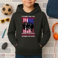 I Stand For The National Anthem Defending This Country Kids Hoodie thumb 2