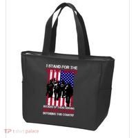 I Stand For The National Anthem Defending This Country Tote Bag thumb 3