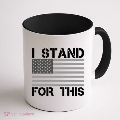 I Stand For This USA Flag Coffee Mug back