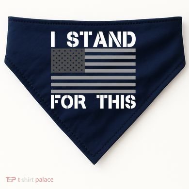 I Stand For This USA Flag USA-Made Doggie Bandana