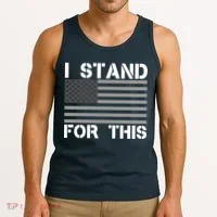 I Stand For This USA Flag Tank Top thumb 3