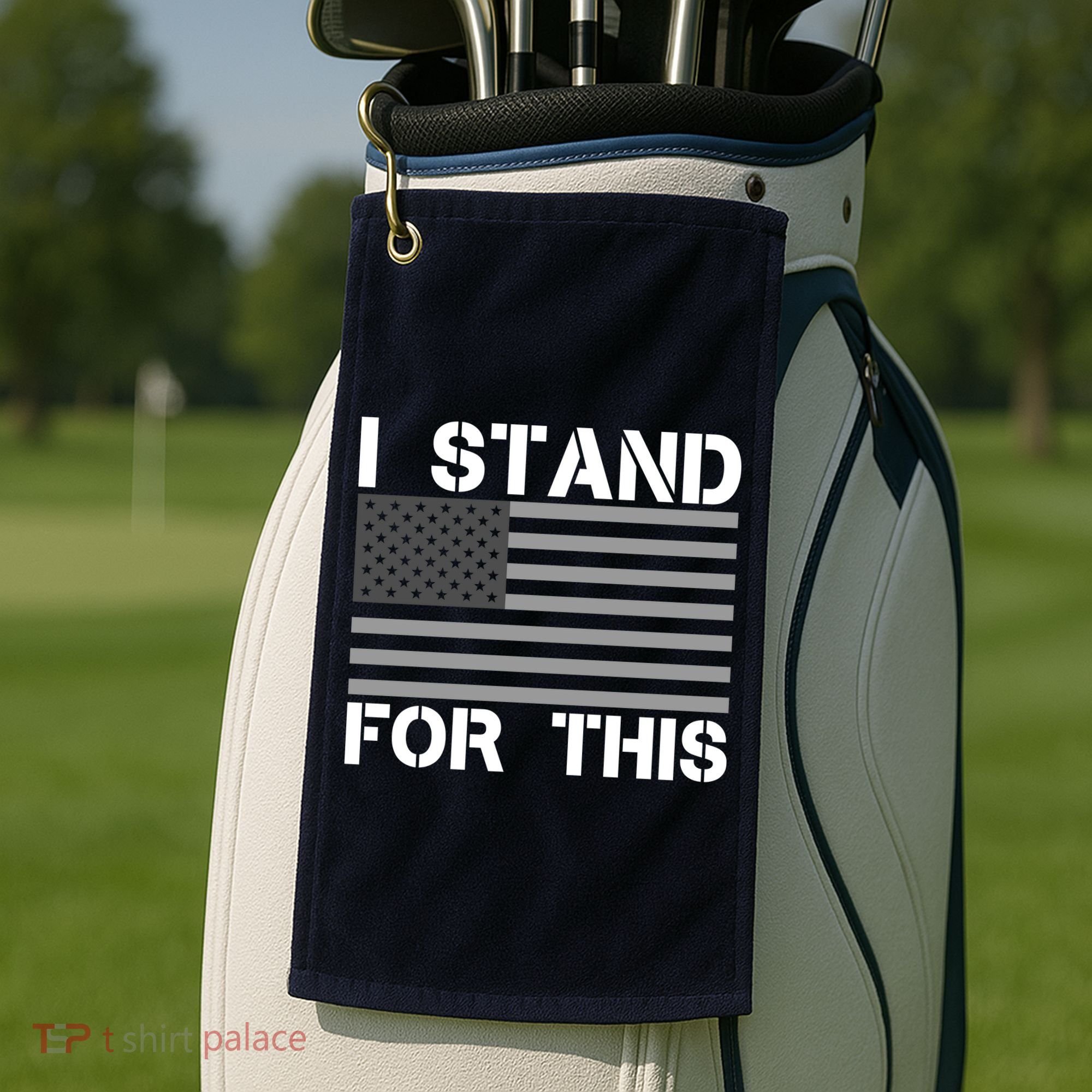 I Stand For This USA Flag Golf Towel