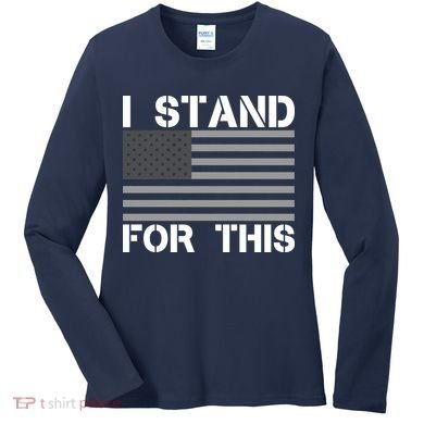 I Stand For This USA Flag Women's Long Sleeve Shirt