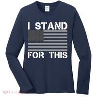 I Stand For This USA Flag Women's Long Sleeve Shirt thumb 0