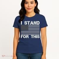 I Stand For This USA Flag Women's T-Shirt thumb 4