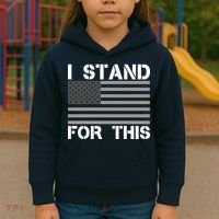 I Stand For This USA Flag Kids Hoodie thumb 3
