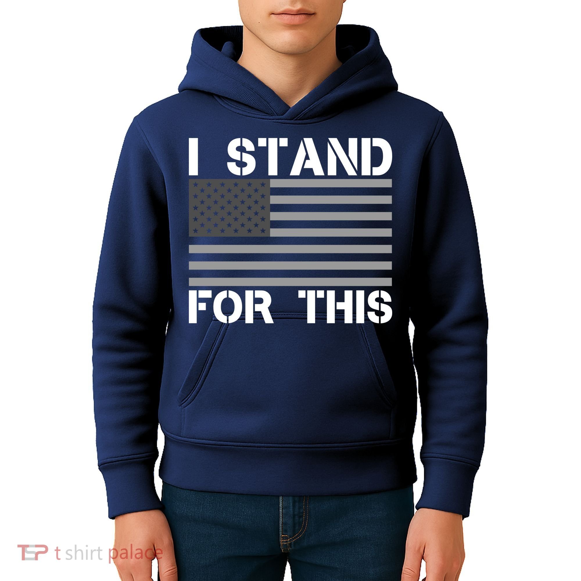 I Stand For This USA Flag Kids Hoodie