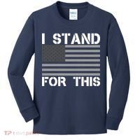I Stand For This USA Flag Kids Long Sleeve Shirt thumb 0