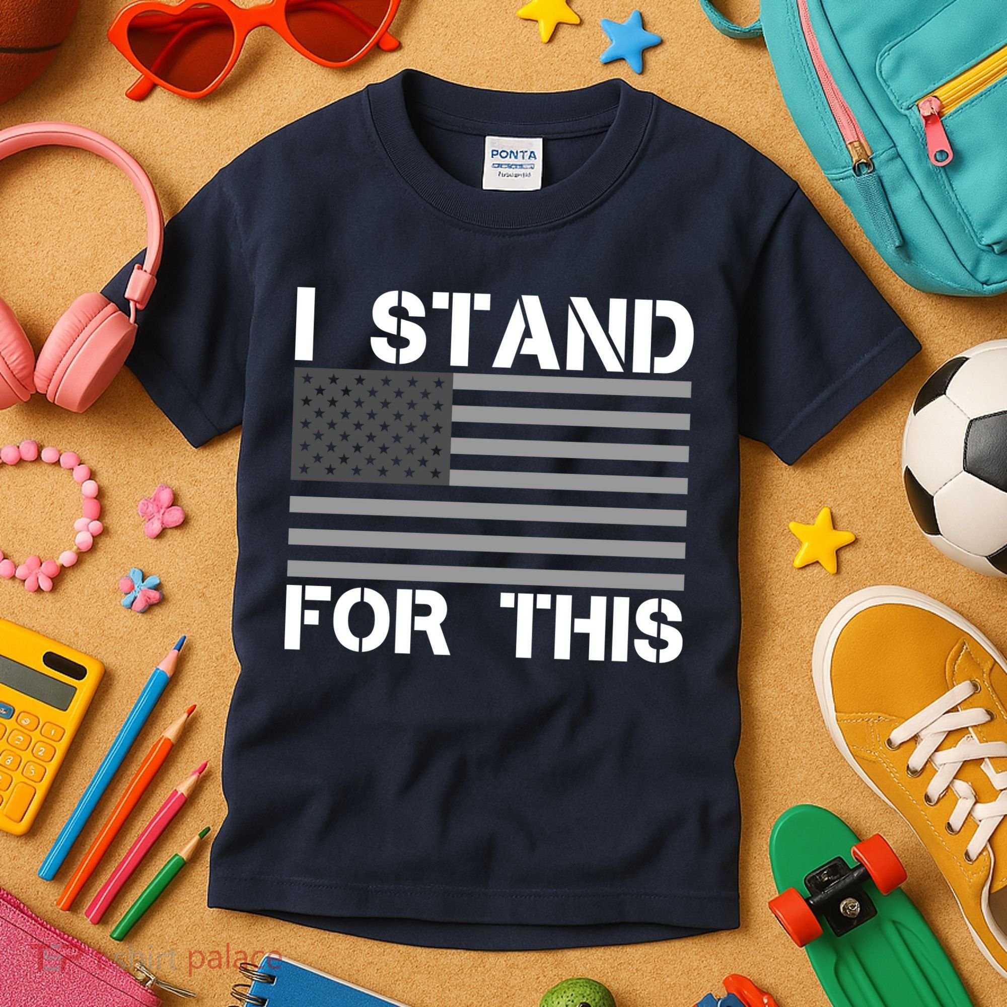 I Stand For This USA Flag Kids T-Shirt