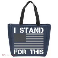 I Stand For This USA Flag Tote Bag thumb 0