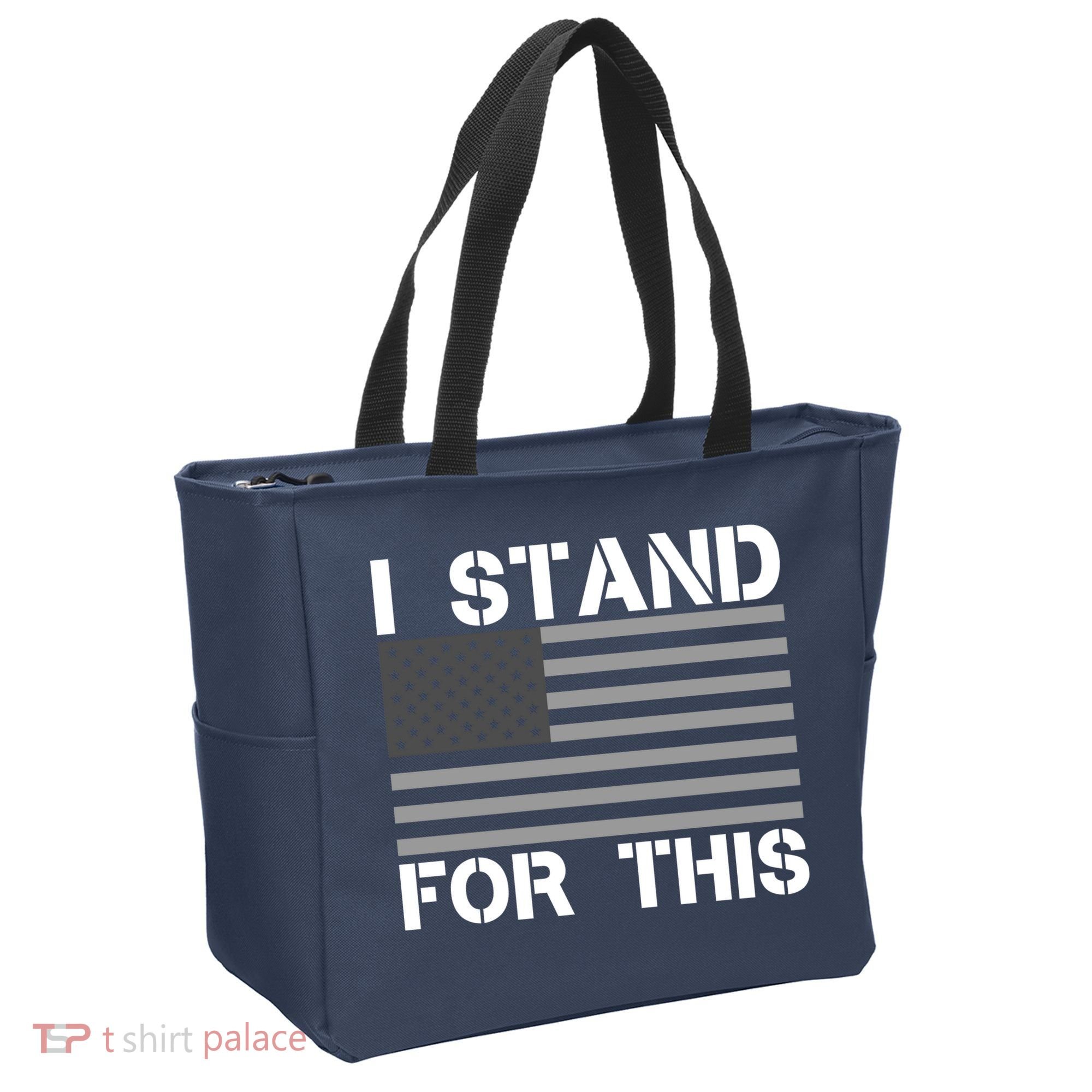 I Stand For This USA Flag Tote Bag