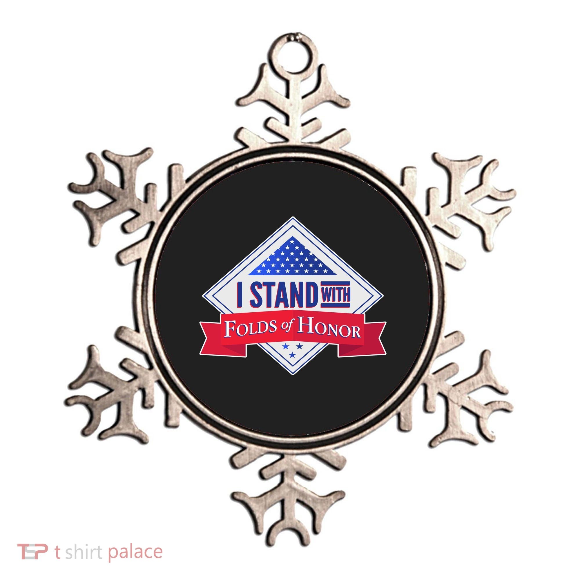 I Stand With Folds Of Honor Ornament