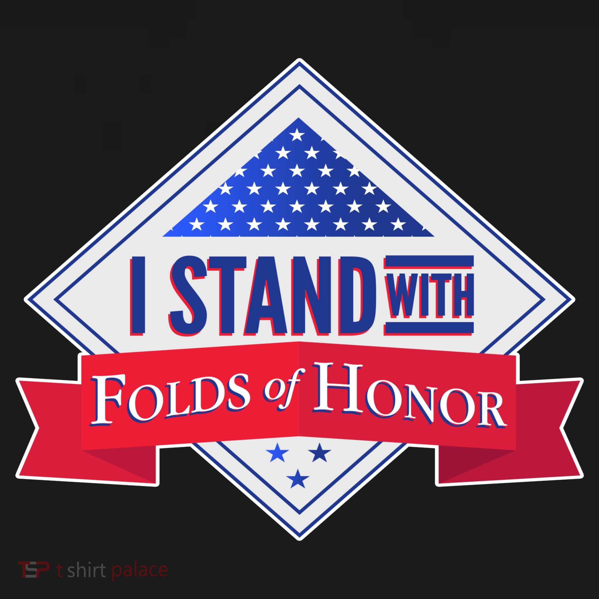 I Stand With Folds Of Honor Ornament