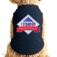 I Stand With Folds Of Honor Doggie Tank thumb 0