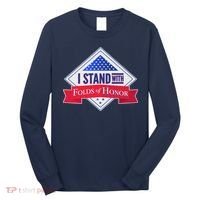 I Stand With Folds Of Honor Long Sleeve Shirt thumb 0