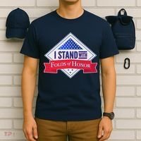 I Stand With Folds Of Honor T-Shirt thumb 6