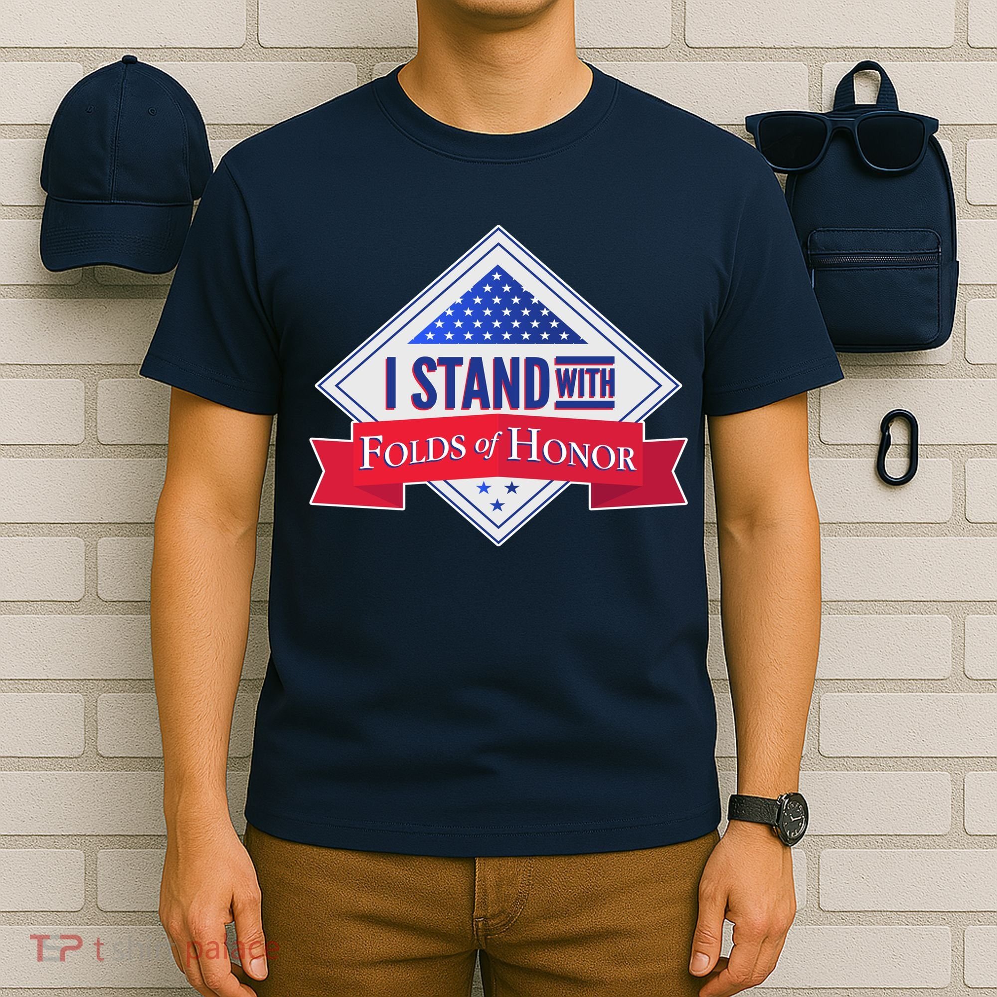 I Stand With Folds Of Honor T-Shirt