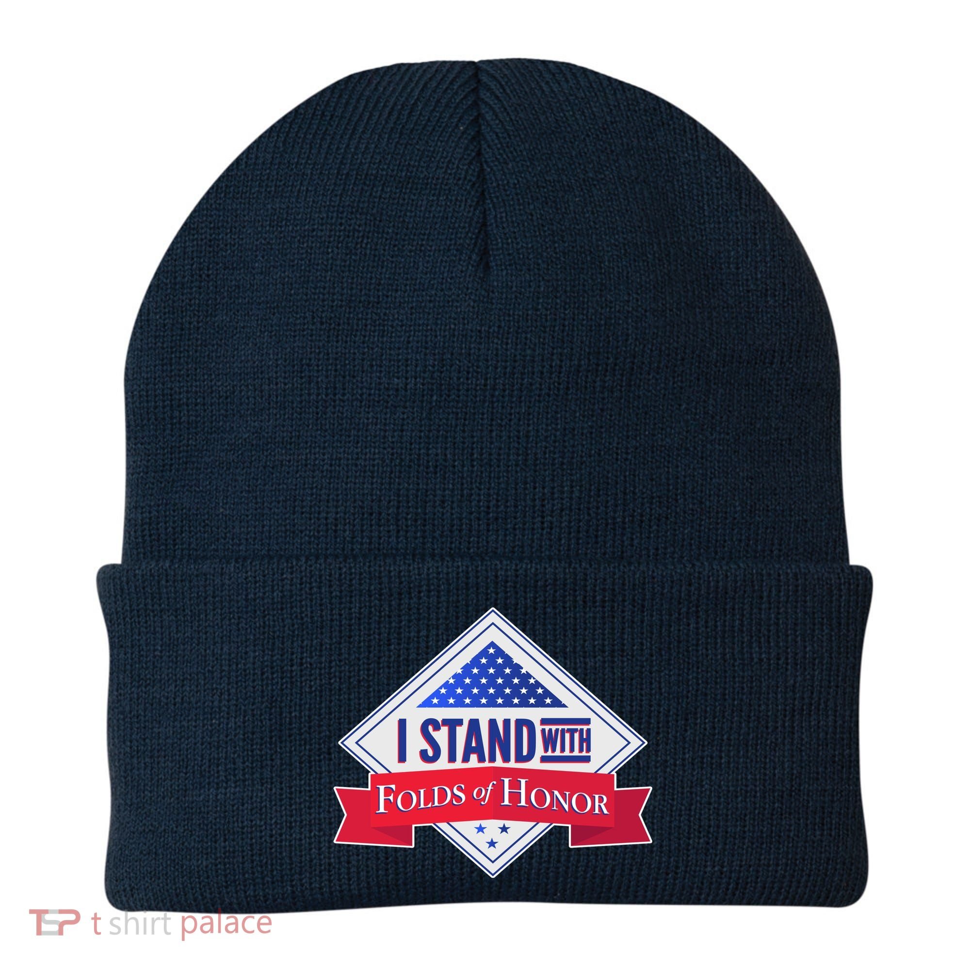 I Stand With Folds Of Honor Beanie