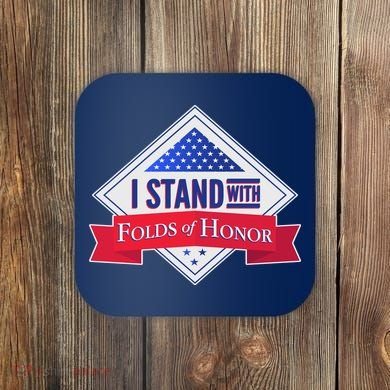 I Stand With Folds Of Honor Coaster