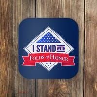 I Stand With Folds Of Honor Coaster thumb 0