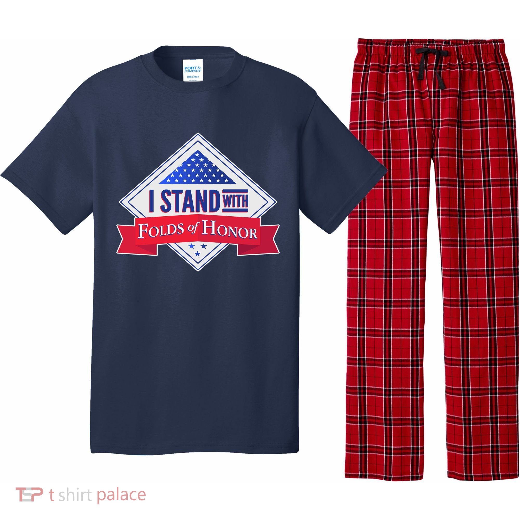 I Stand With Folds Of Honor Pajama Set