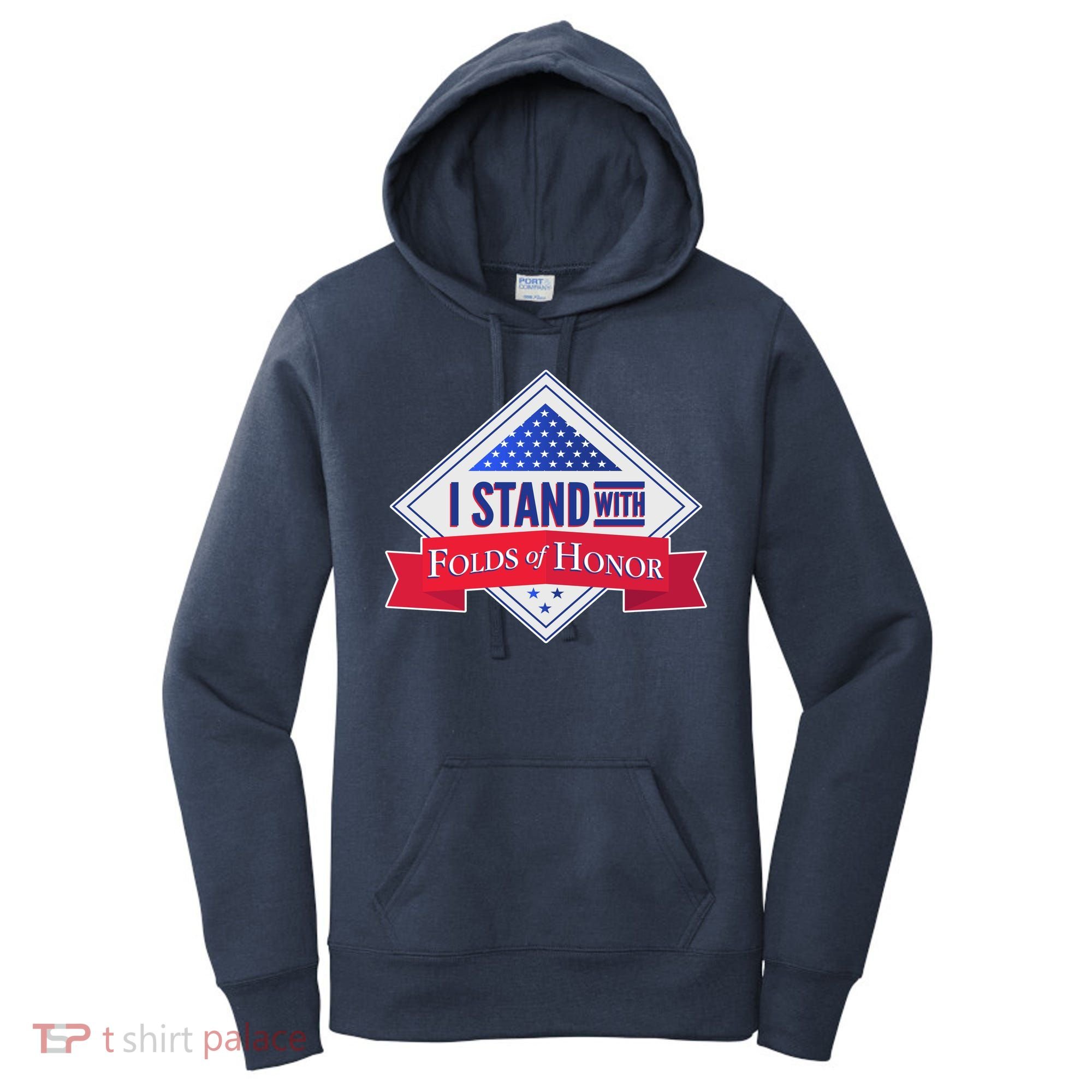 I Stand With Folds Of Honor Women's Hoodie